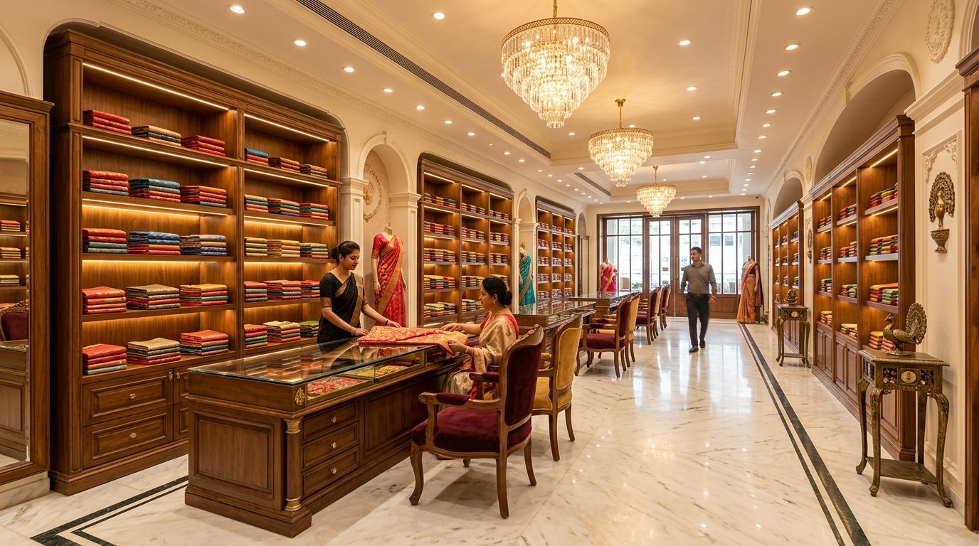 Malvira Store Interior View - Product Shelving